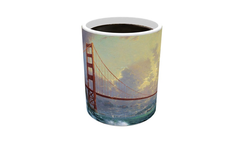 Morphing Mugs Thomas Kinkade - San Francisco - Golden Gate Bridge - California USA - One 11 oz Color Changing Heat Sensitive Ceramic Mug â€“ Image Revealed When HOT Liquid Is Added! - Image 5